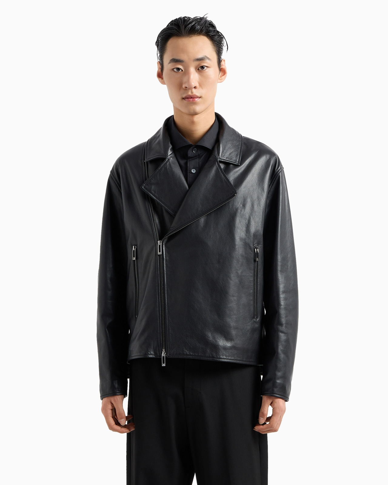 Thick nappa-calfskin biker jacket - 2
