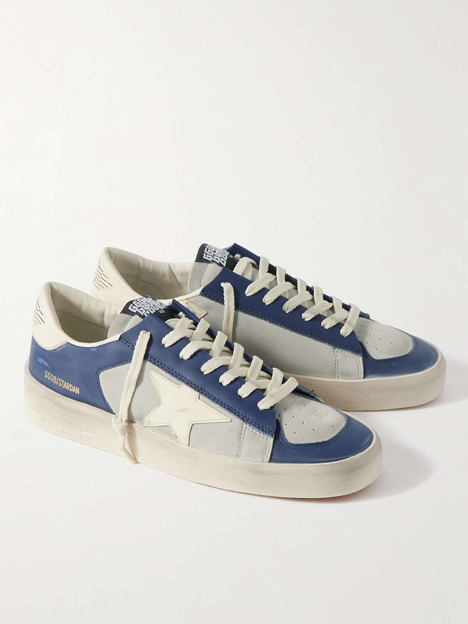 Stardan Distressed Colour-Block Leather Sneakers - 4