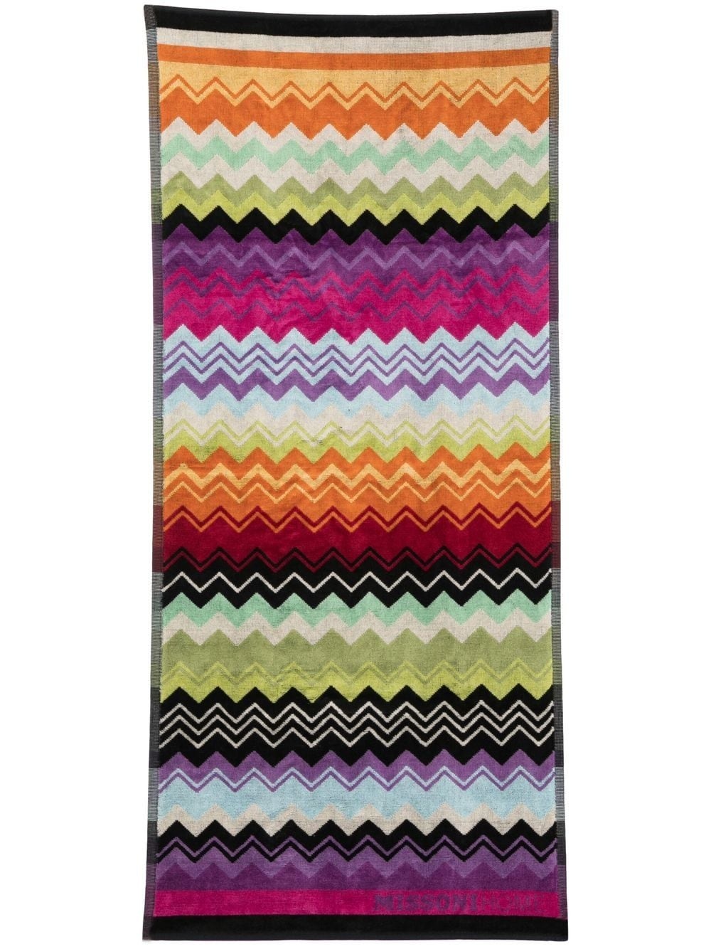 Giacomo all-over zigzag print towel - 2