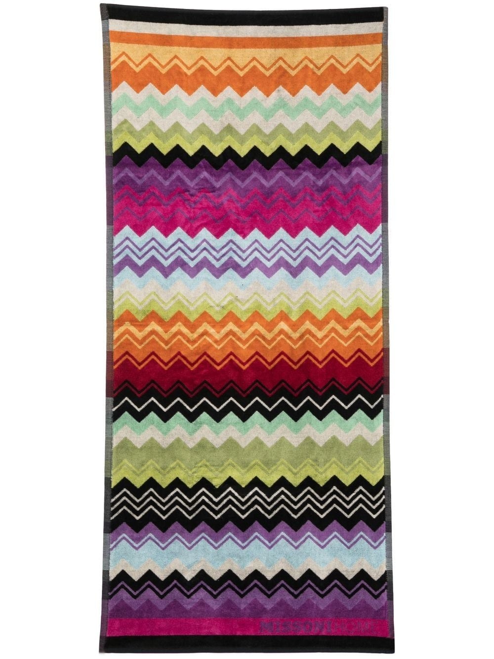 Giacomo all-over zigzag print towel - 2