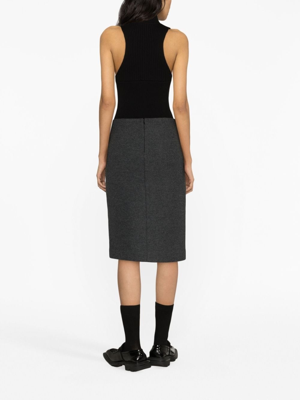 wool-blend pencil skirt - 4