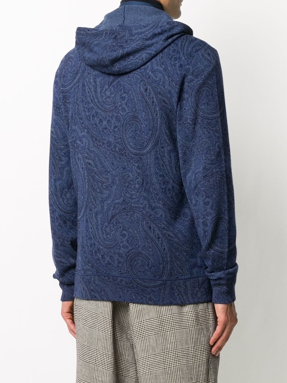 paisley-print zipped hoodie - 4