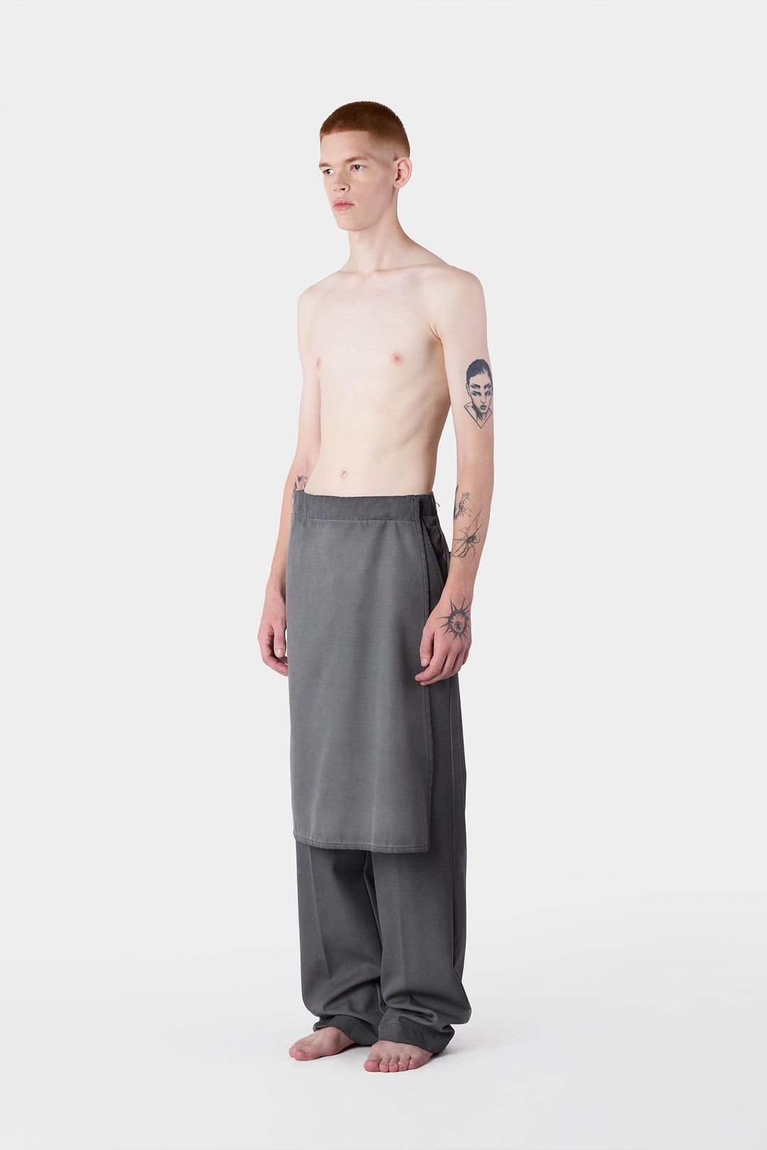 LONG PANTA SKIRT / grey - 4