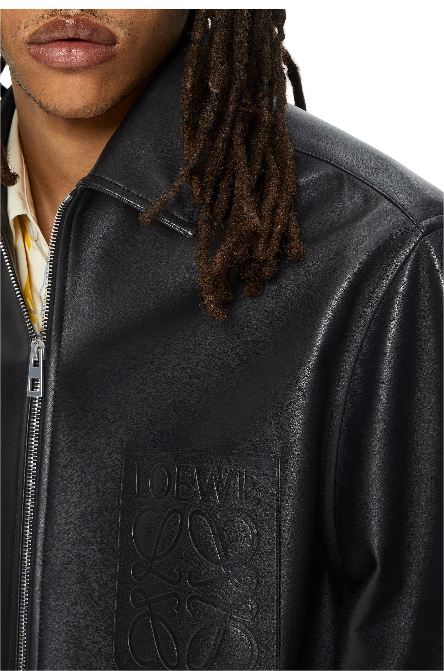 Zip overshirt in nappa - 5