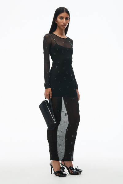 Alexander Wang Crew Neck Dress With Engineered Trapped Gems outlook