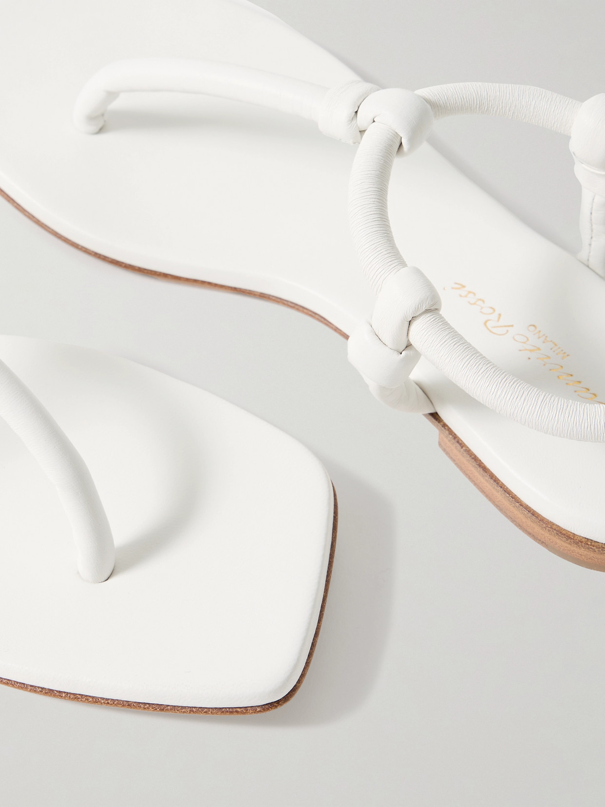 Juno Thong Knotted Leather Sandals - 4