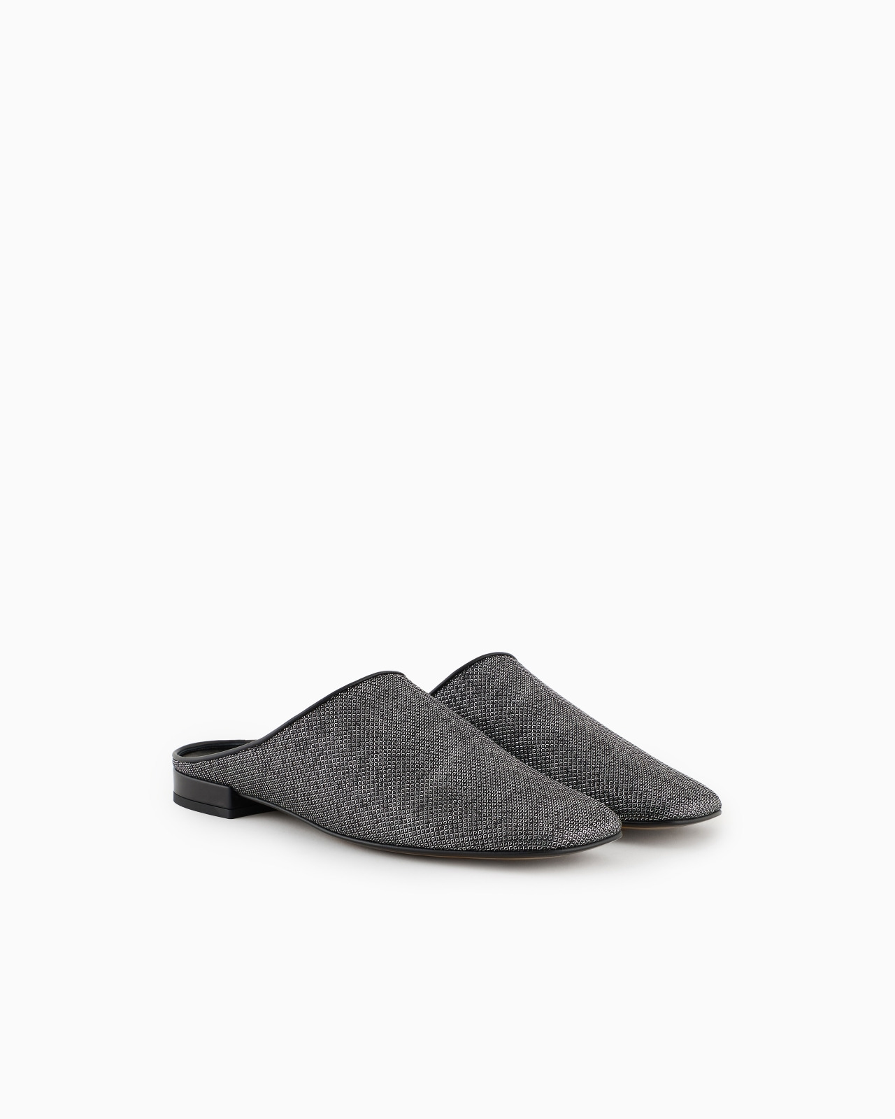 GIORGIO ARMANI X 10 CORSO COMO MULES IN LUREX FABRIC AND LEATHER - 2
