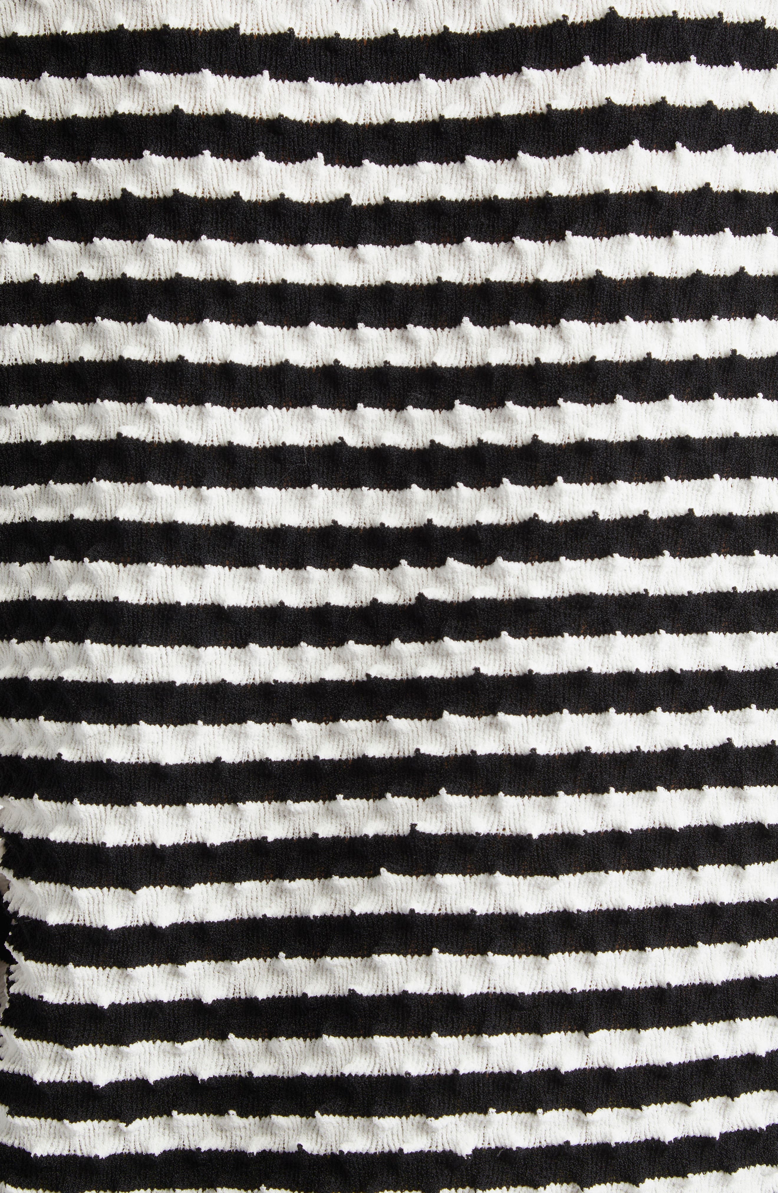 ZANKOV Elodie Stripe Crewneck Sweater in Black/Ivory Multi at Nordstrom - 7