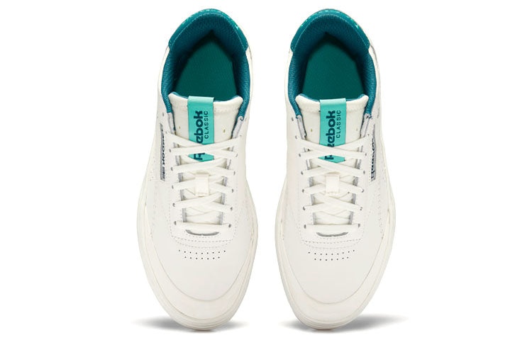 (WMNS) Reebok Club C Double Geo 'Chalk Future Teal' H67348 - 4