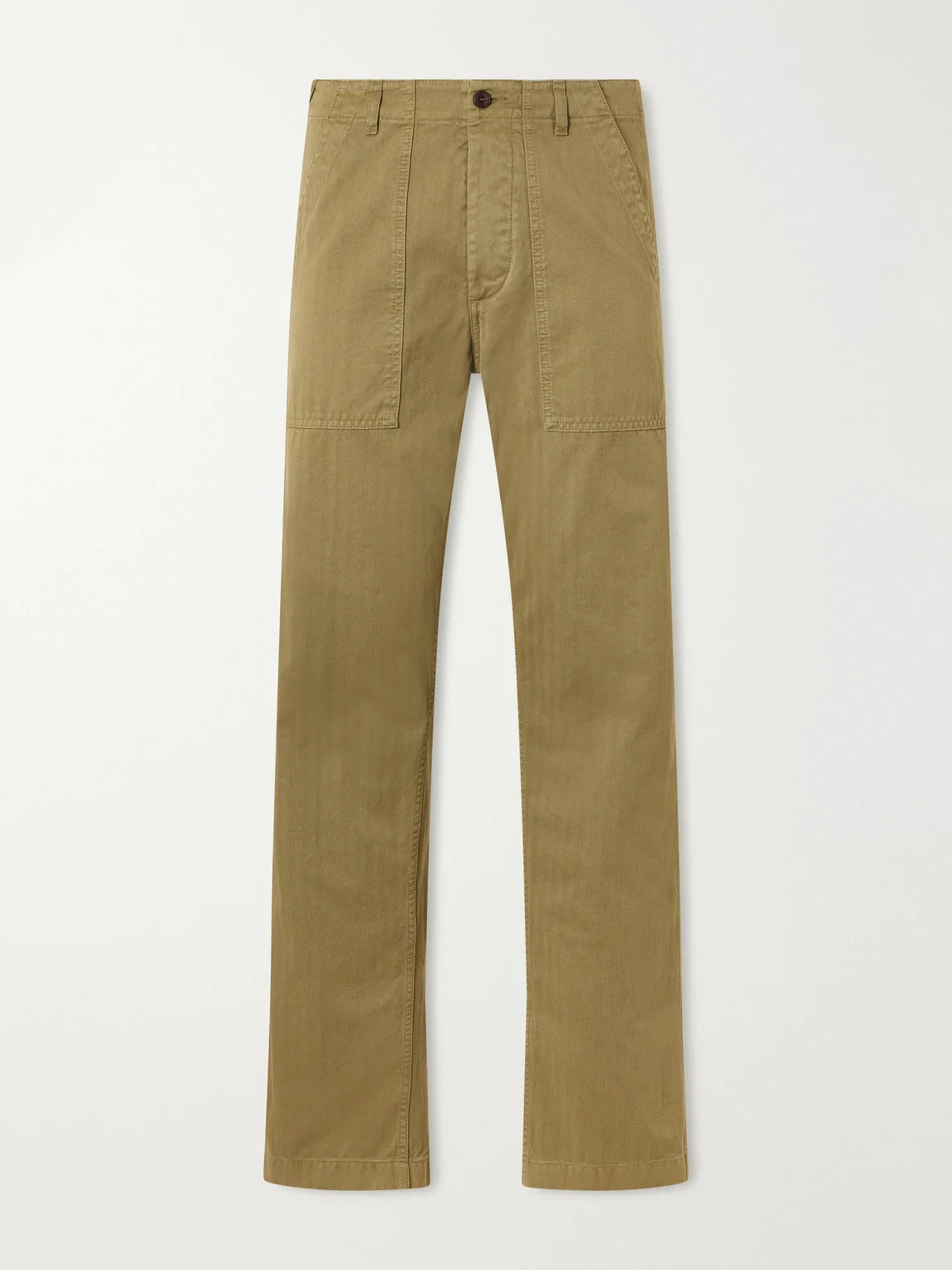 Newfatigue Straight-Leg Cotton-Herringbone Trousers - 1