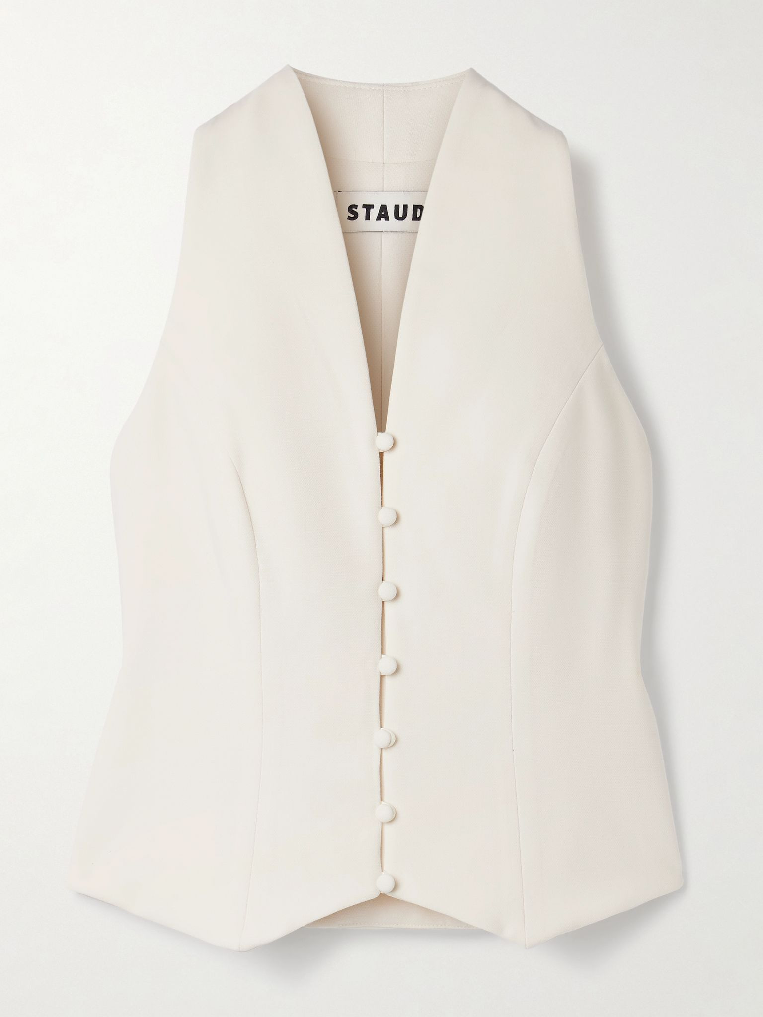 Stella crepe vest Ecru - 1