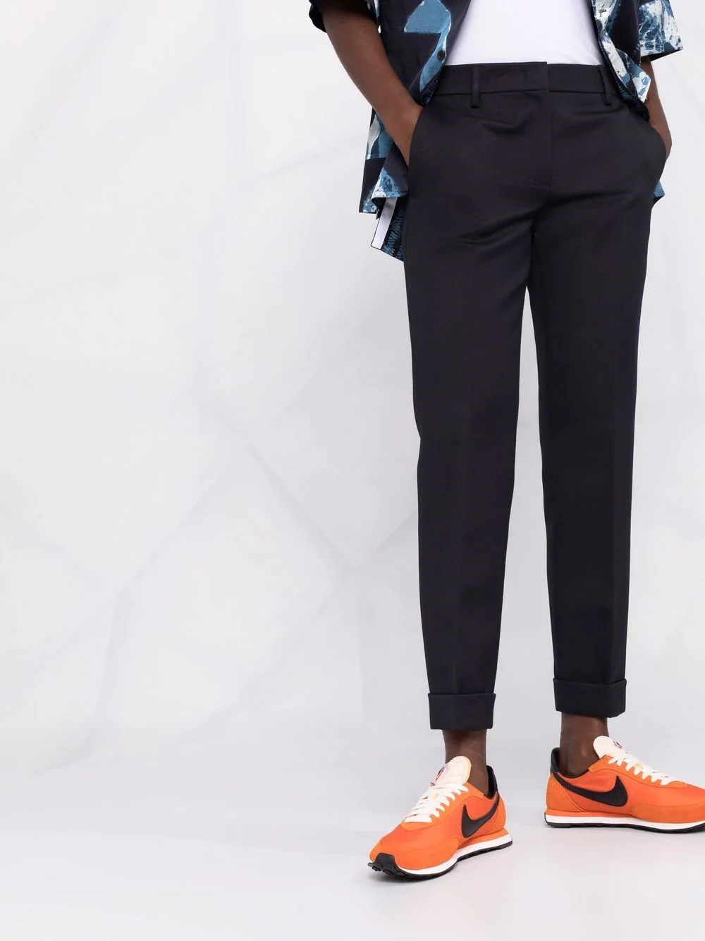 turn-up tailored trousers - 5