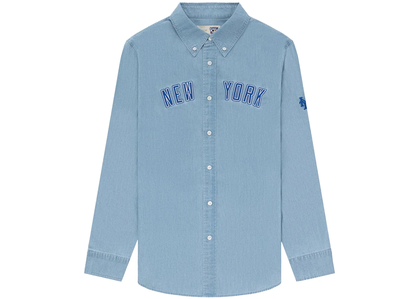 Aime Leon Dore x New York Mets Chambray Shirt Light Wash - 1