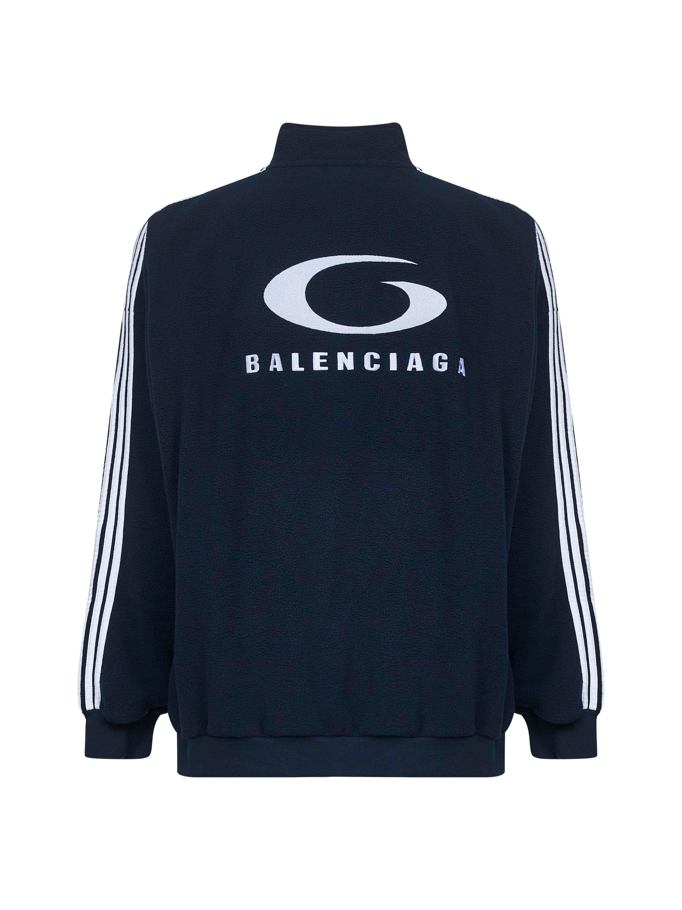 Balenciaga Men Blue Loop Sports Icon Zip-Up Jacket - 2