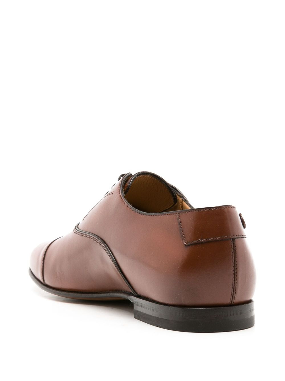 almond-toe leather lace-up shoes - 3