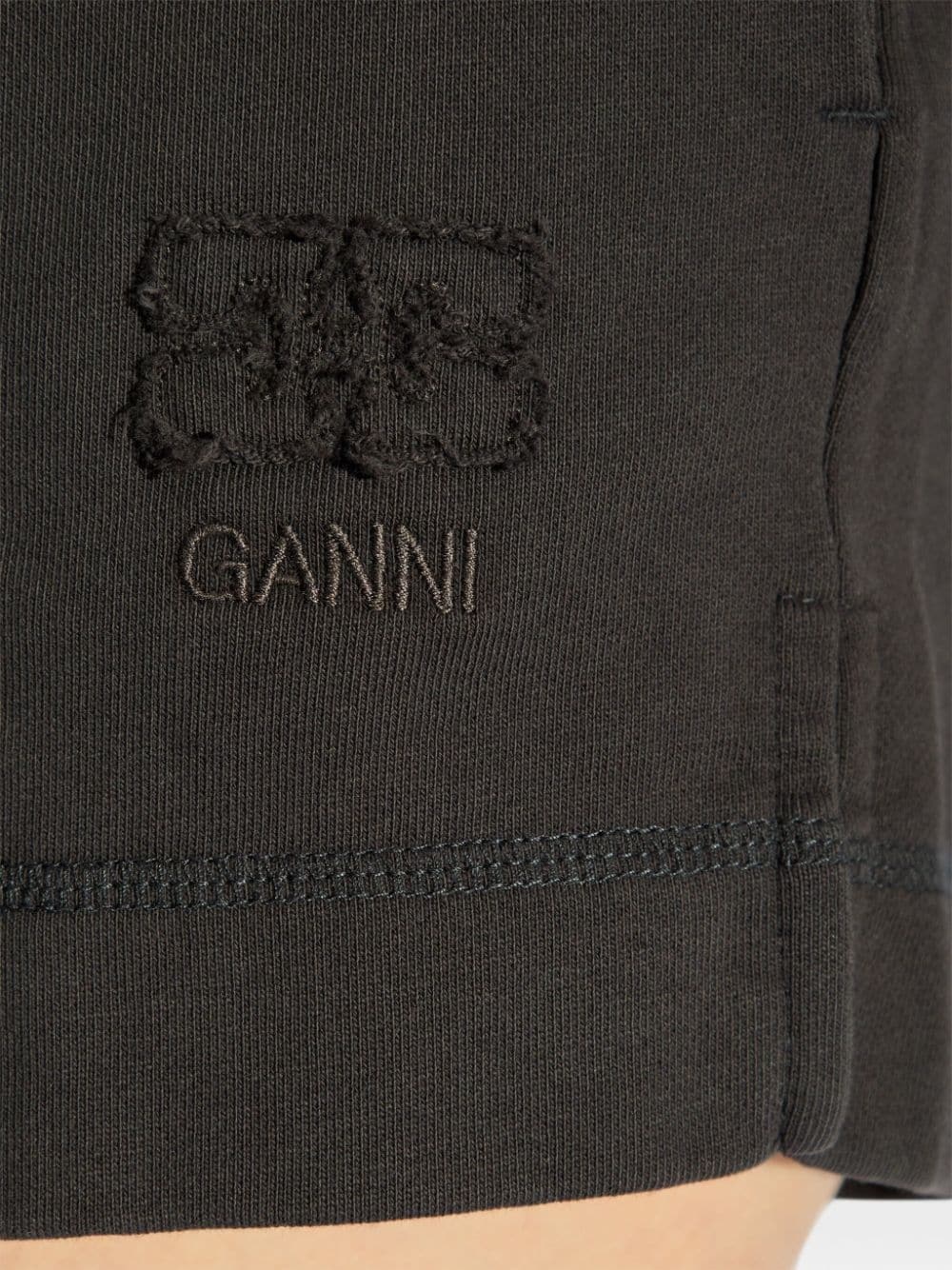 logo-embroidered organic cotton track shorts - 5