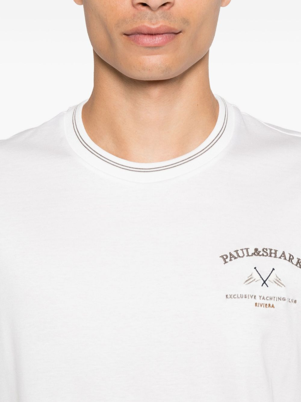 logo-embroidered crew-neck T-shirt - 4