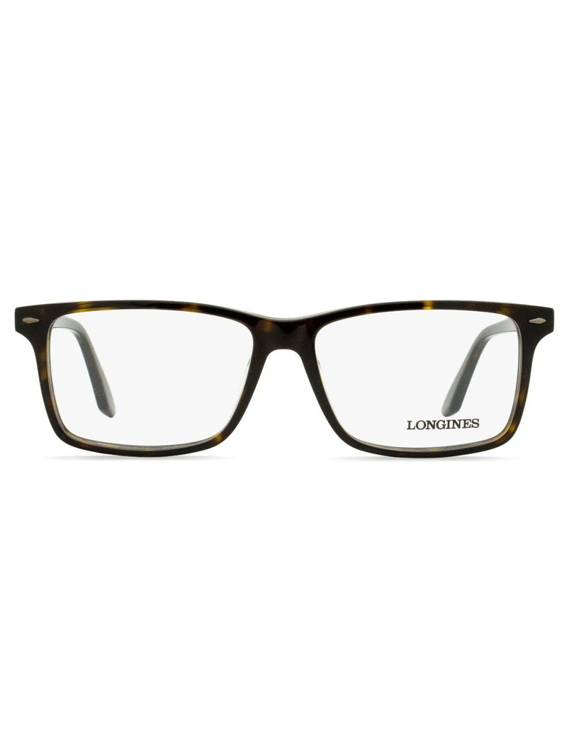 tortoiseshell rectangle-frame glasses 1
