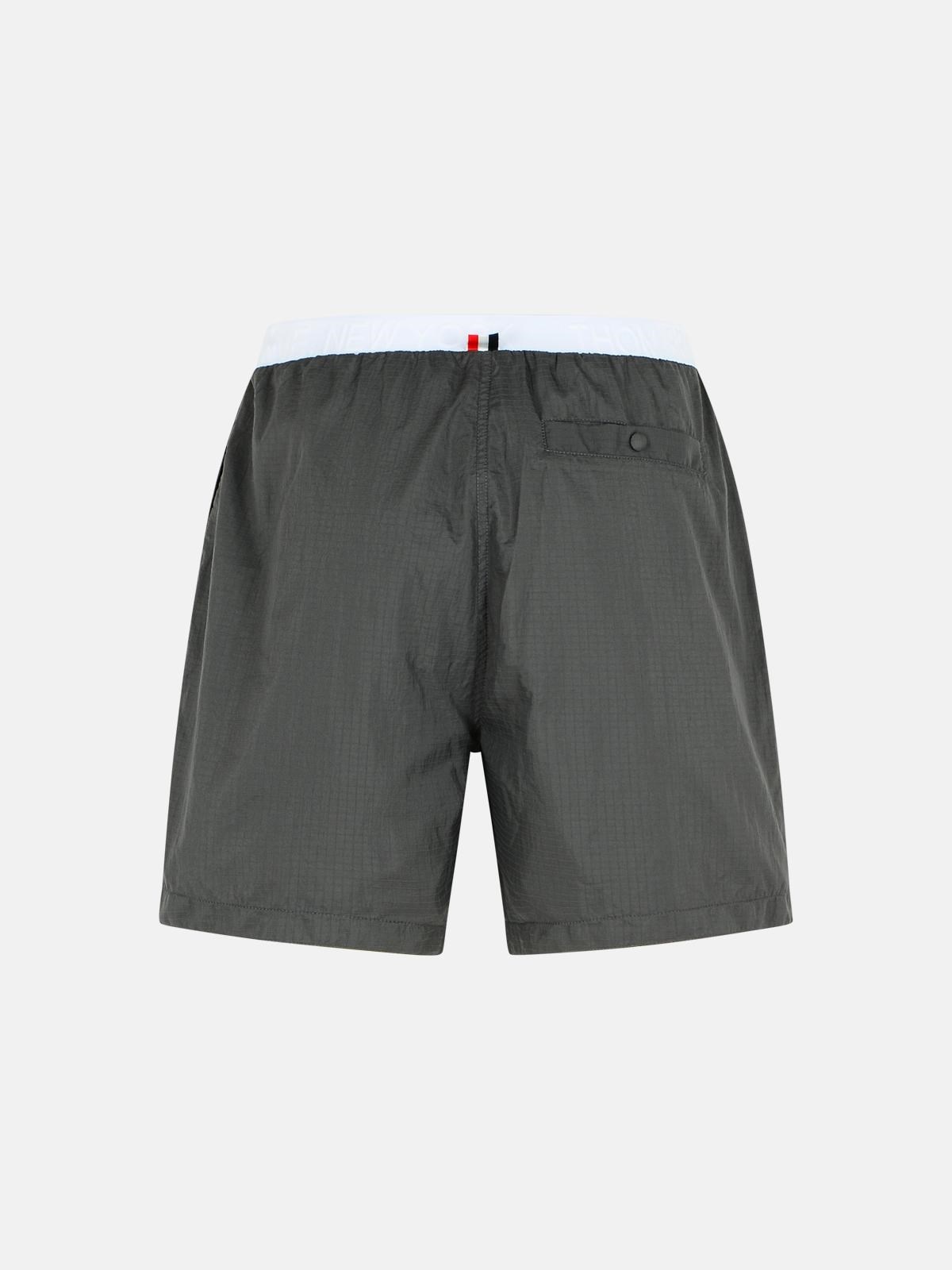 GREY POLYAMIDE BERMUDA SHORTS - 3
