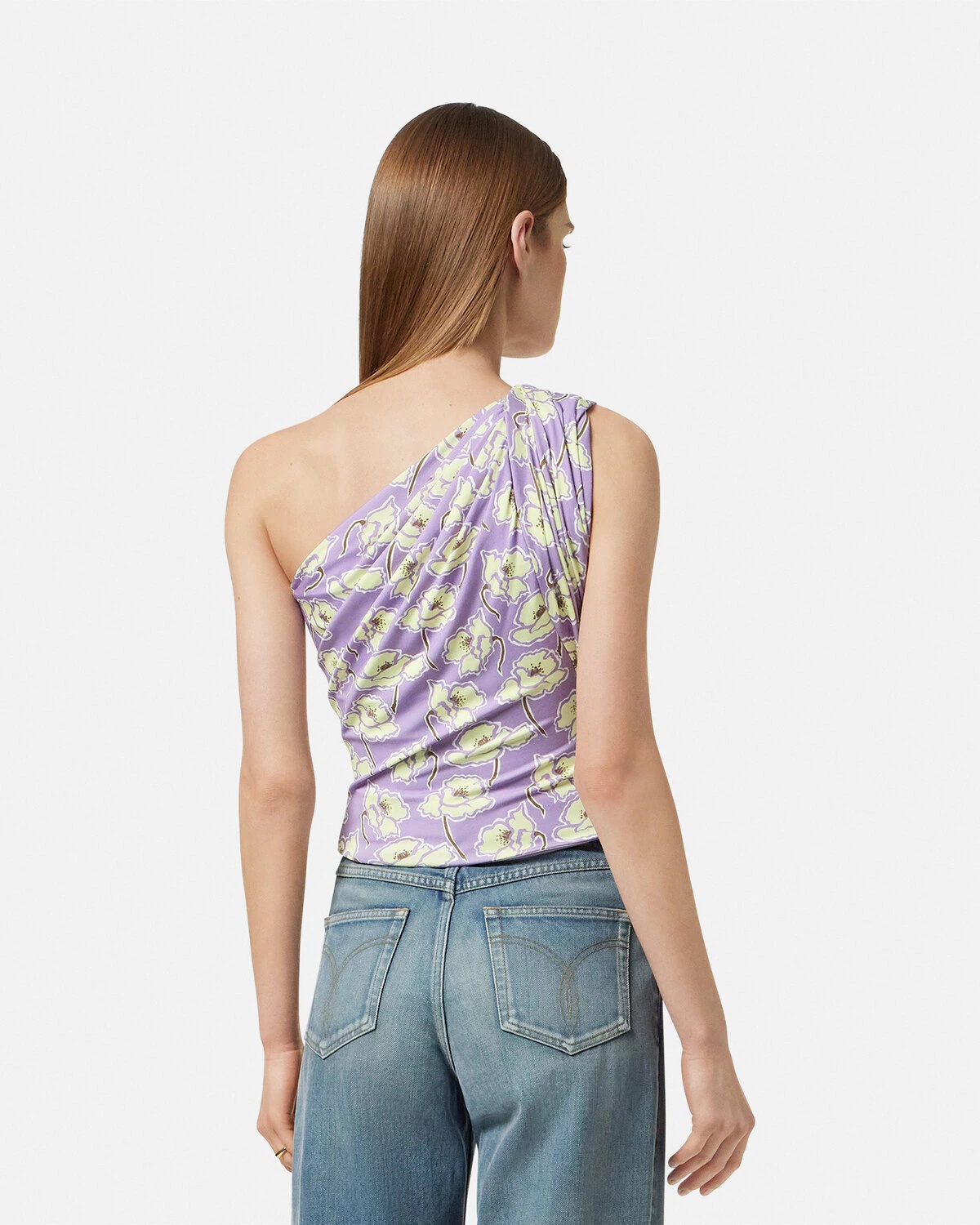 Poppies Gathered One-Shoulder Top - 5