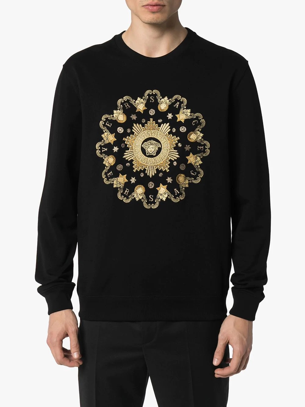 Medusa-embroidered jumper - 3