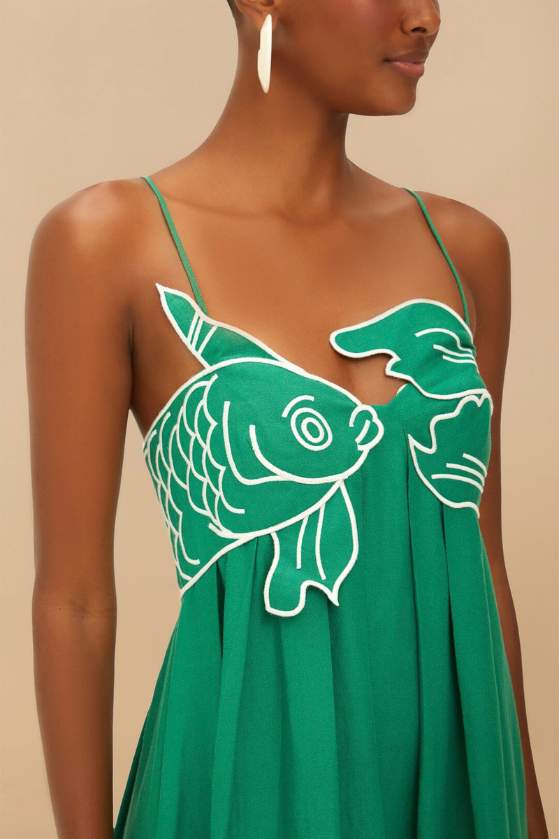 Green Fish Top Lenzing™ Ecovero™ Euroflax™ Maxi Dress 4