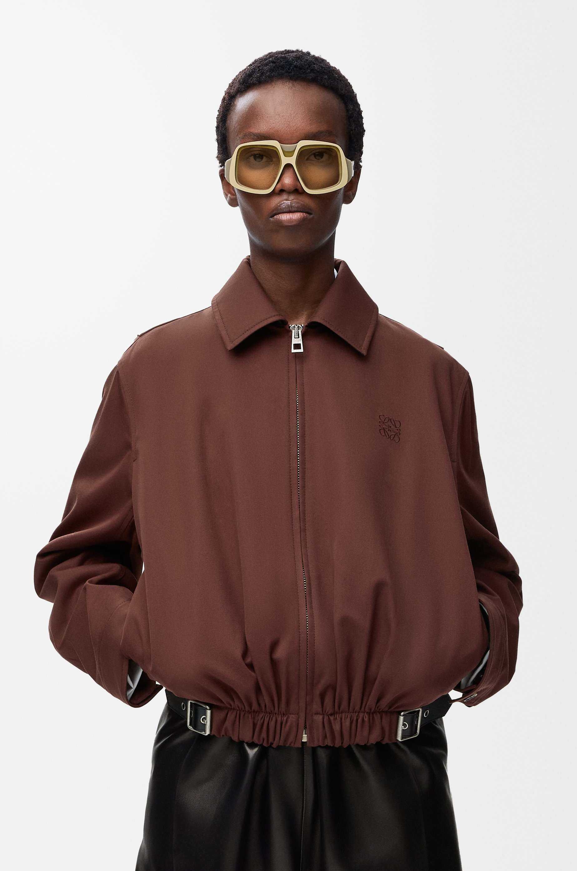 Belted jacket in cotton and silk - 3