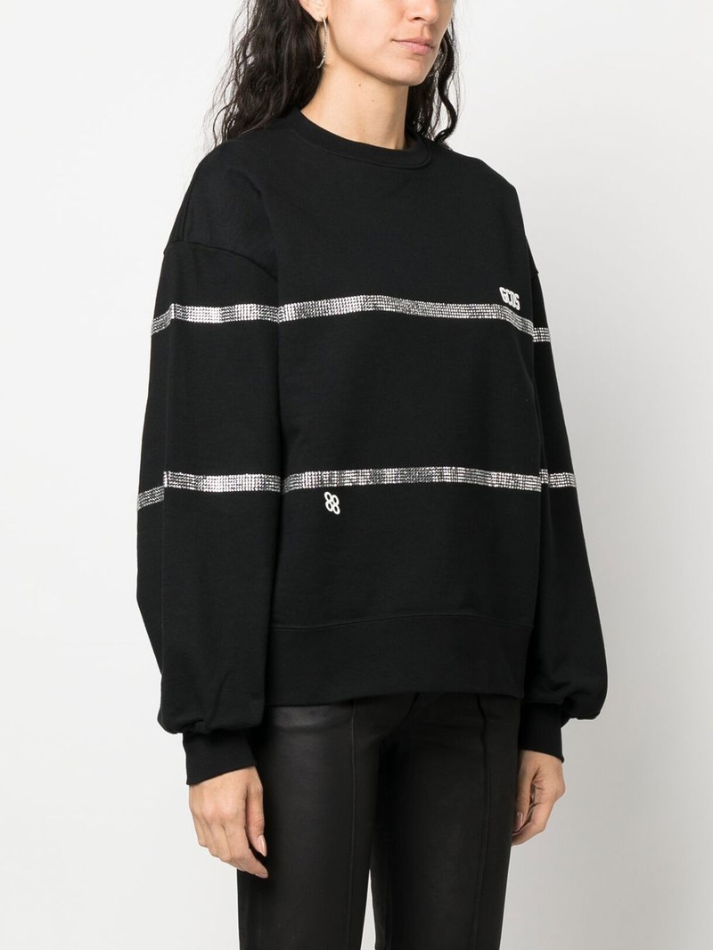 crystal-embellished striped sweatshirt 3