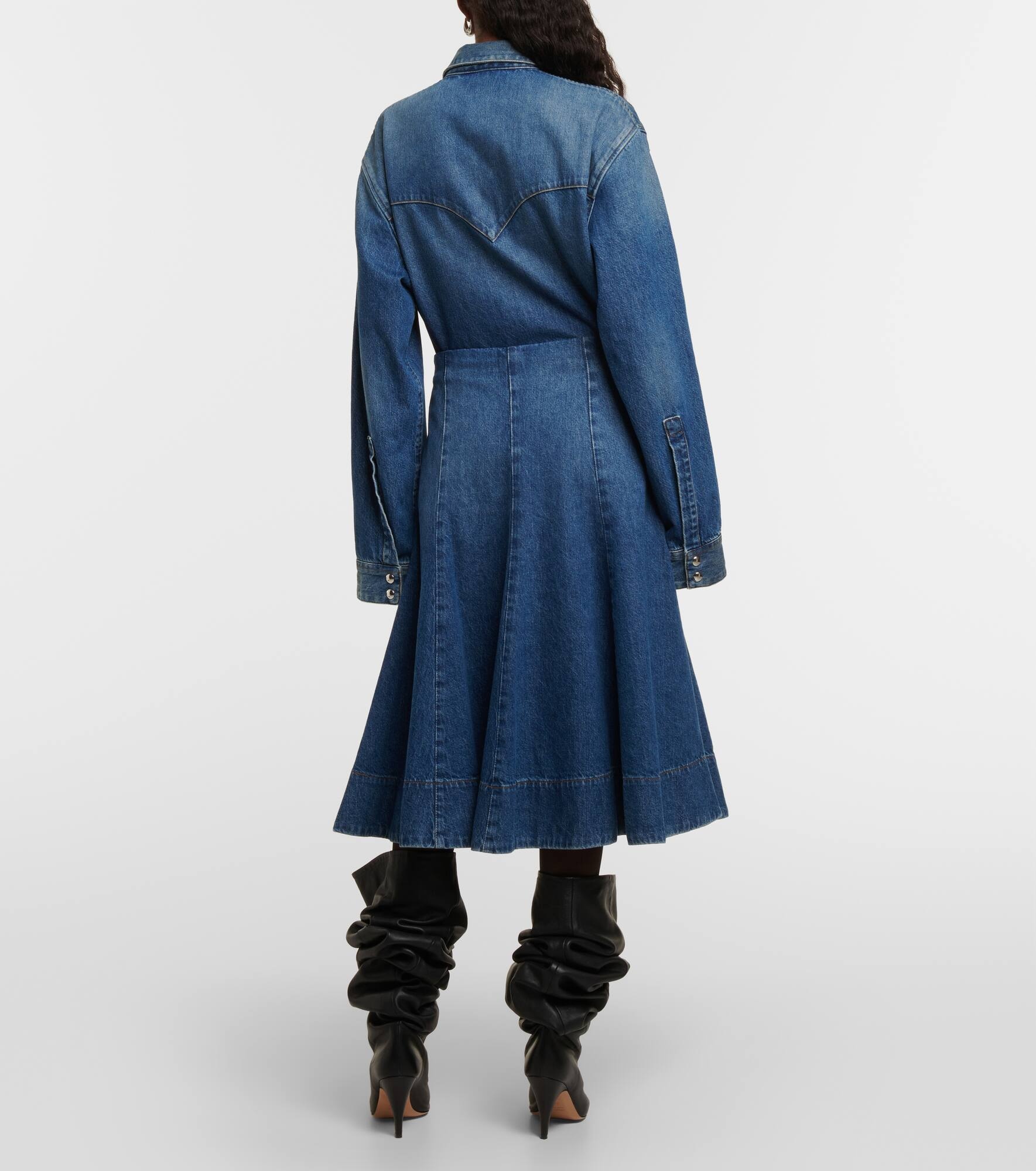 Lennox denim midi skirt - 3