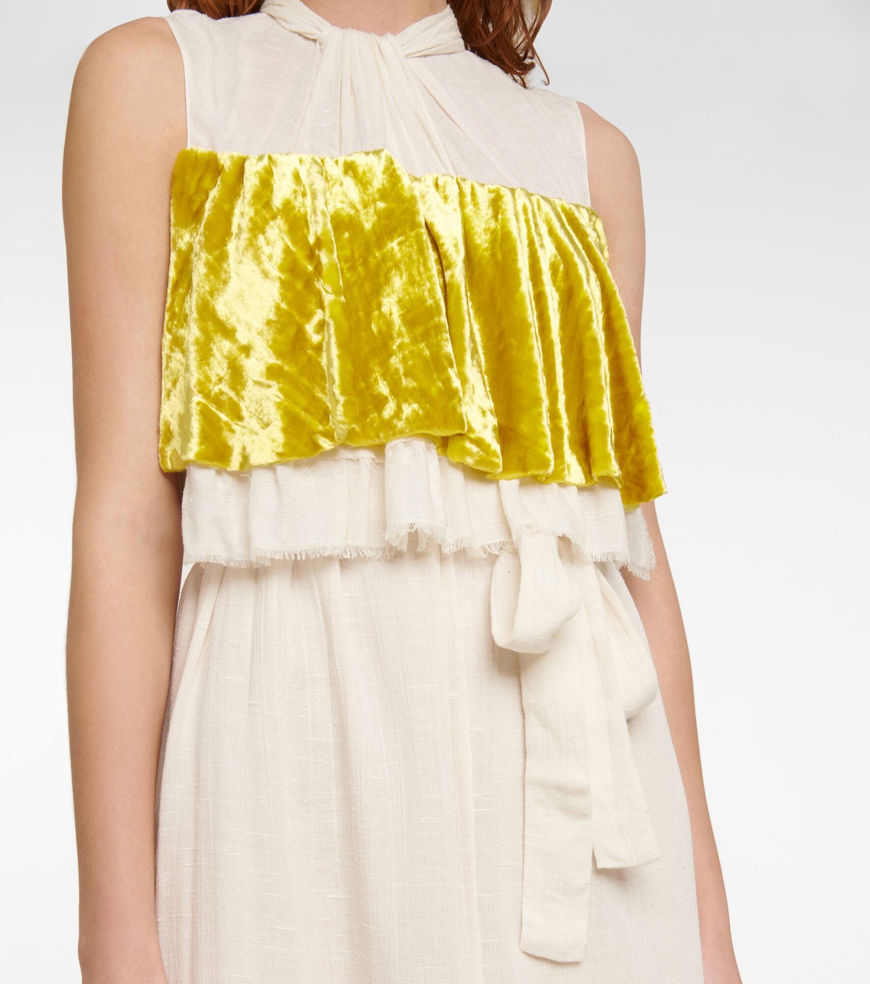 Silk-toile midi dress - 6