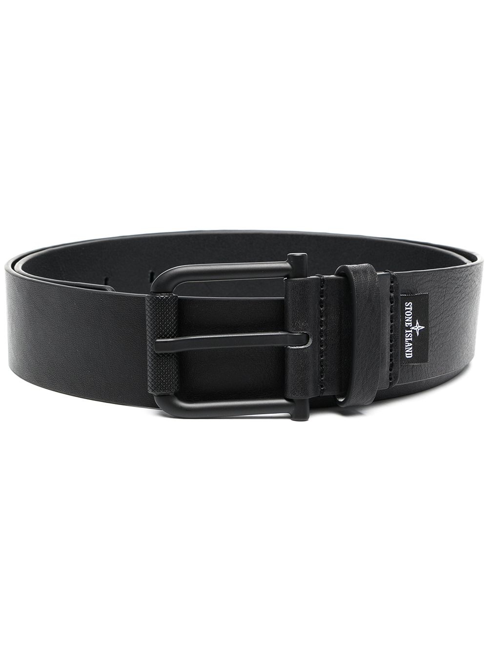 logo patch buckle belt - 1