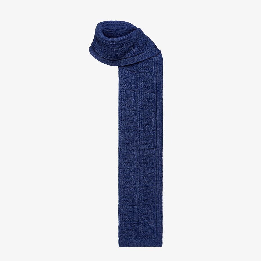 Blue cashmere scarf - 2