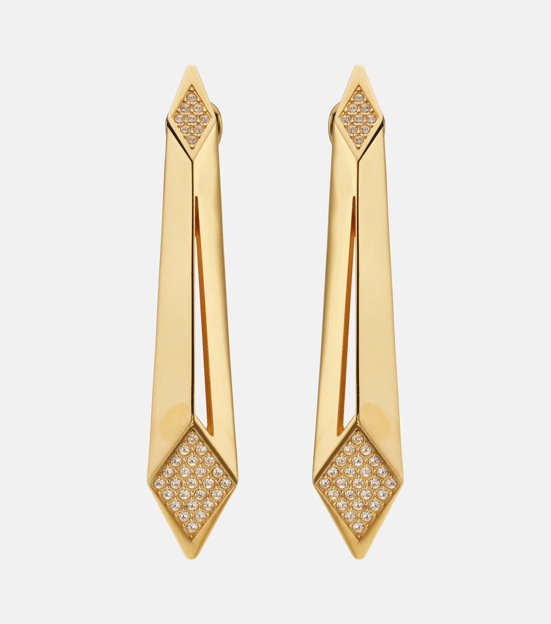 Crystal-embellished drop earrings - 1