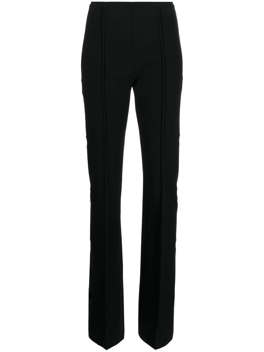 cut-out detail flared trousers - 1
