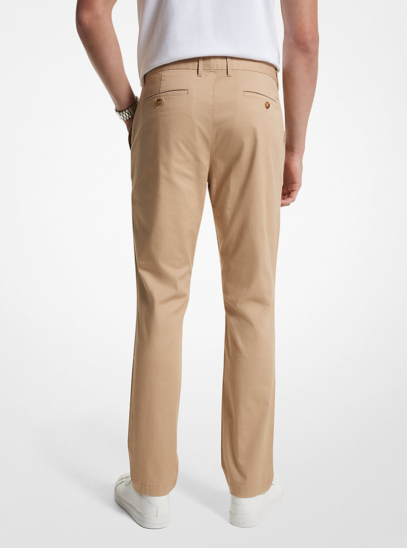 MICHAEL KORS Slim-Fit Cotton Blend Chino Pants outlook