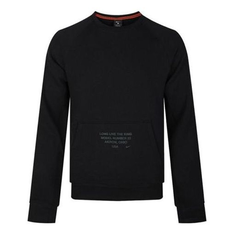 Nike LeBron Fleece Lined Long Sleeves Round Neck Pullover Black BV3633-010 - 1