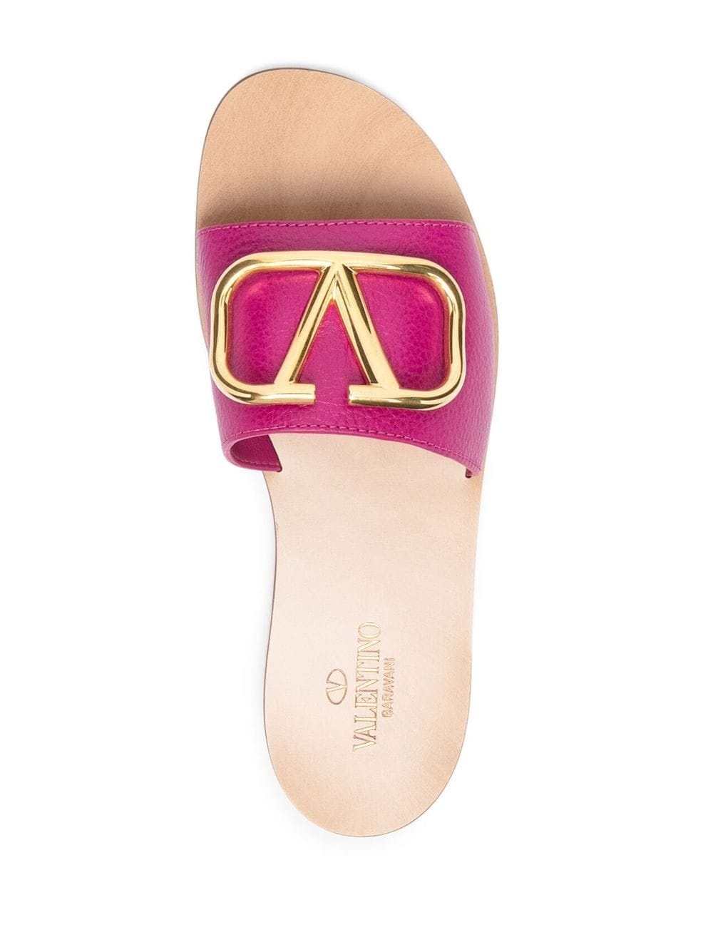 logo-plaque leather sandals - 4