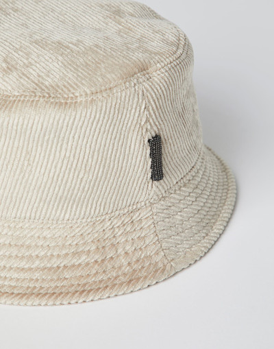 Brunello Cucinelli Corduroy bucket hat with shiny band outlook