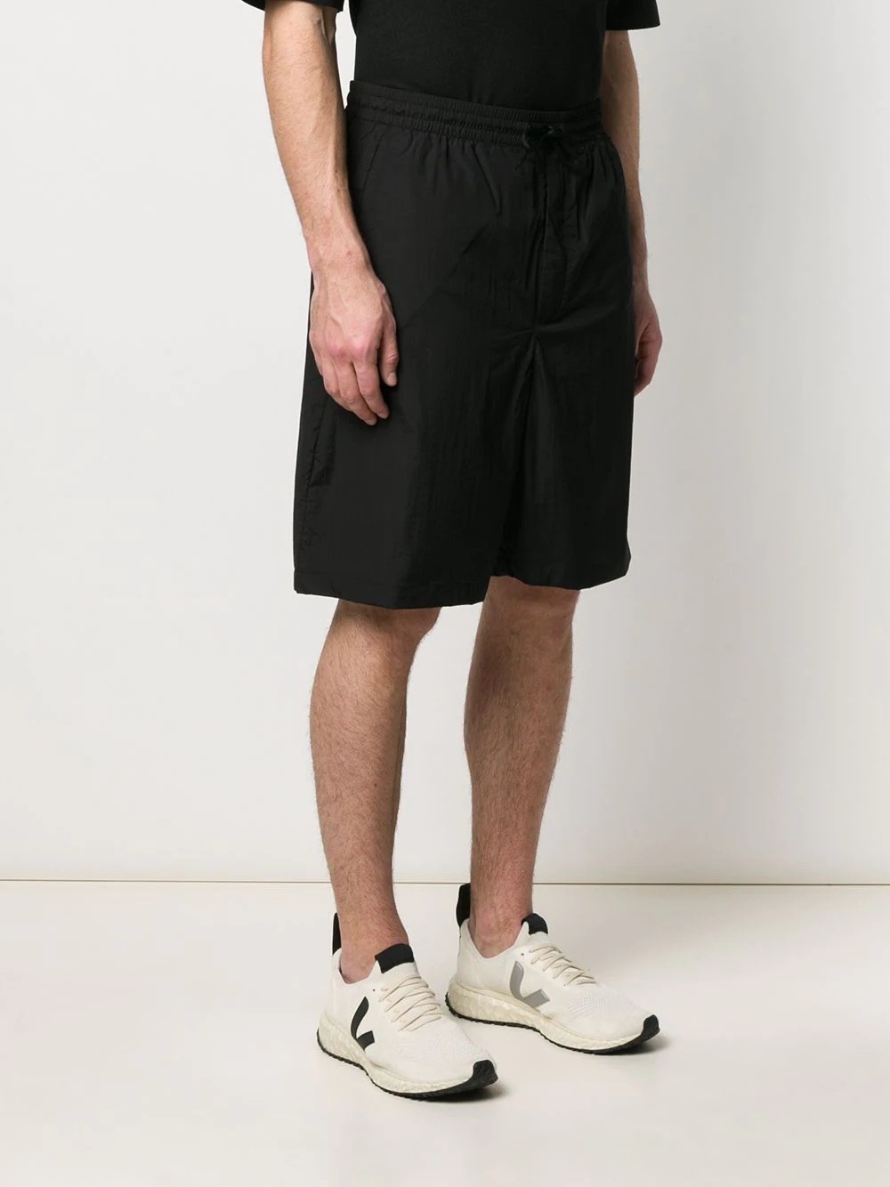 drawstring track shorts - 3