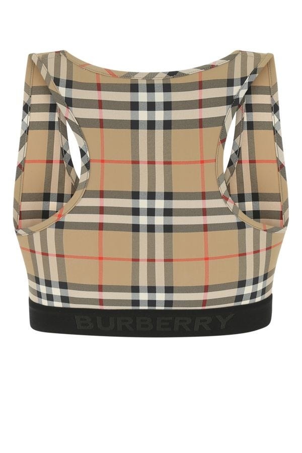 ブラジャー Burberry SS25 Printed stretch nylon top (8049477 A7028) Burberry BURBERRY Printed Stretch Nylon Top | luosophy
