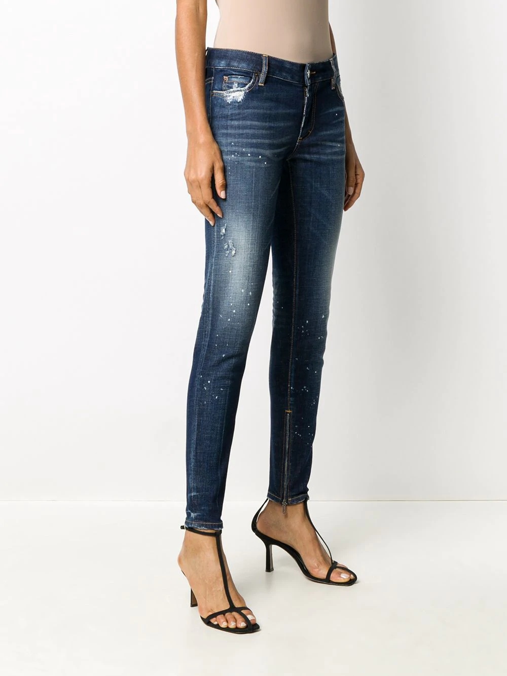 distressed slim-fit jeans - 3