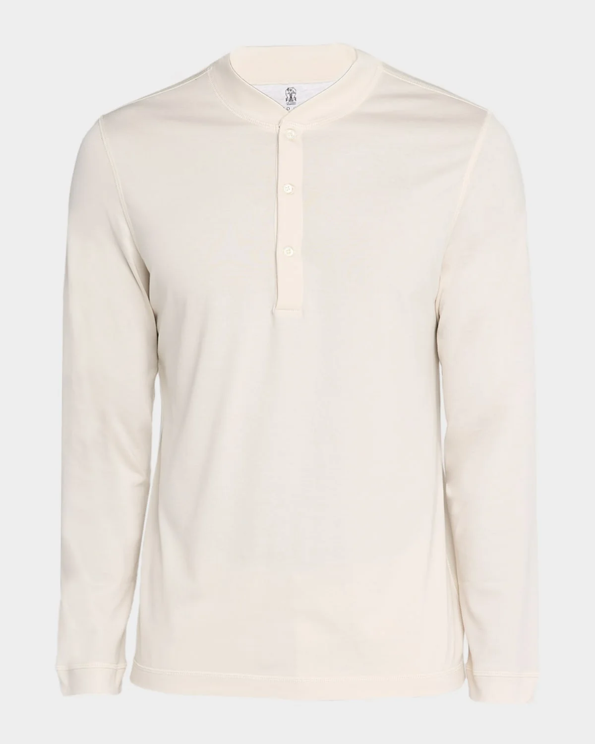 Men's Cotton Flat Knit Henley Shirt - 1