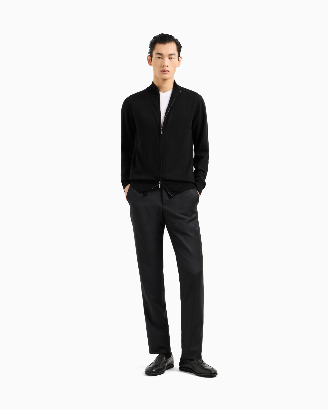 Zipped cardigan in cashmere - 2