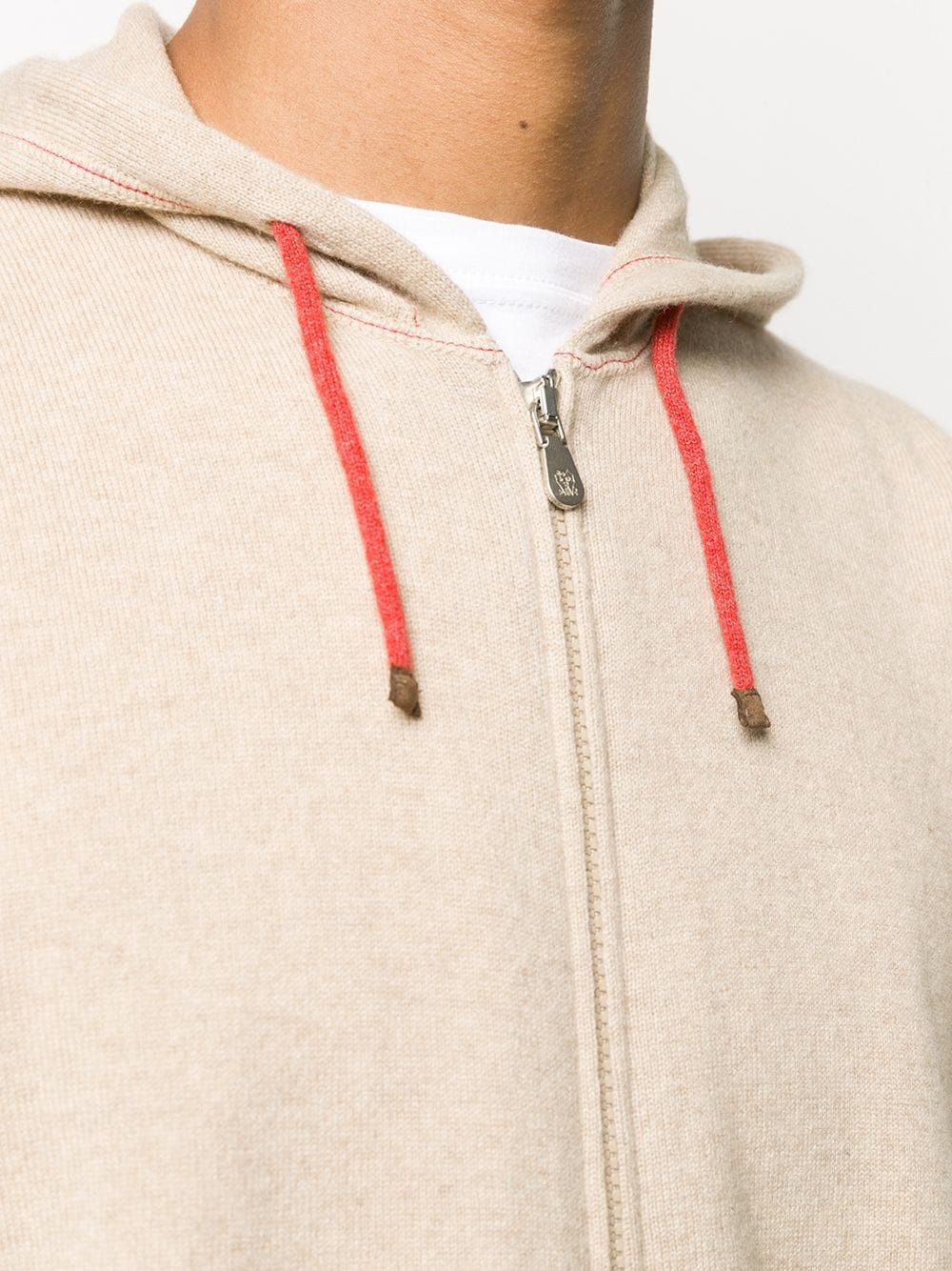 cashmere zip-up hoodie - 5