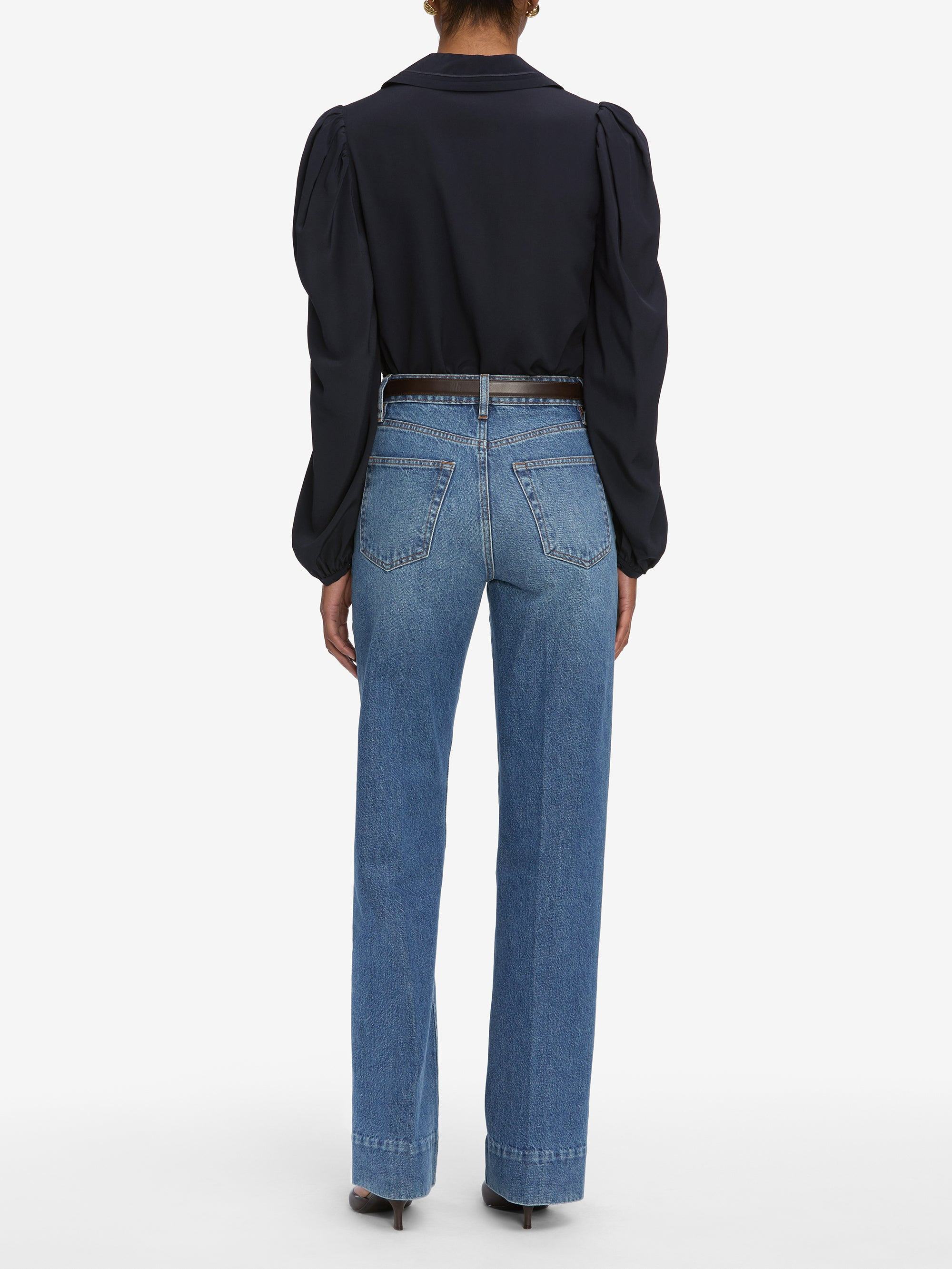 The Long Sleeve Sailor Blouse in Navy - 6