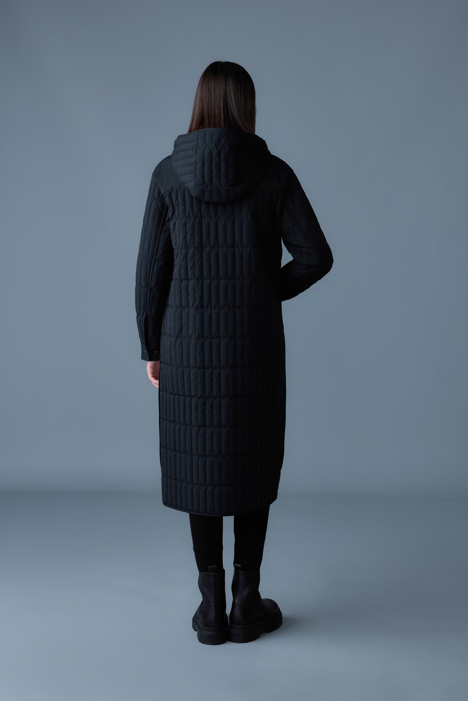 TADOKA Light down vertical quilted coat - 4