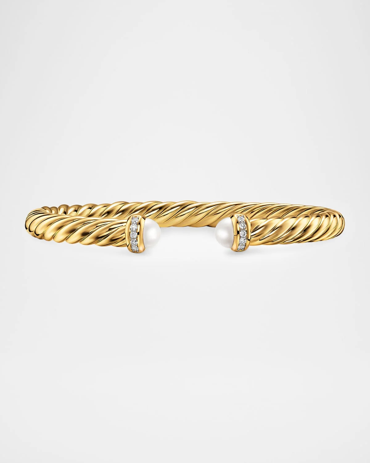 Cablespira Flex Bracelet with Gemstones and Diamonds in 18K Gold, 6mm - 1