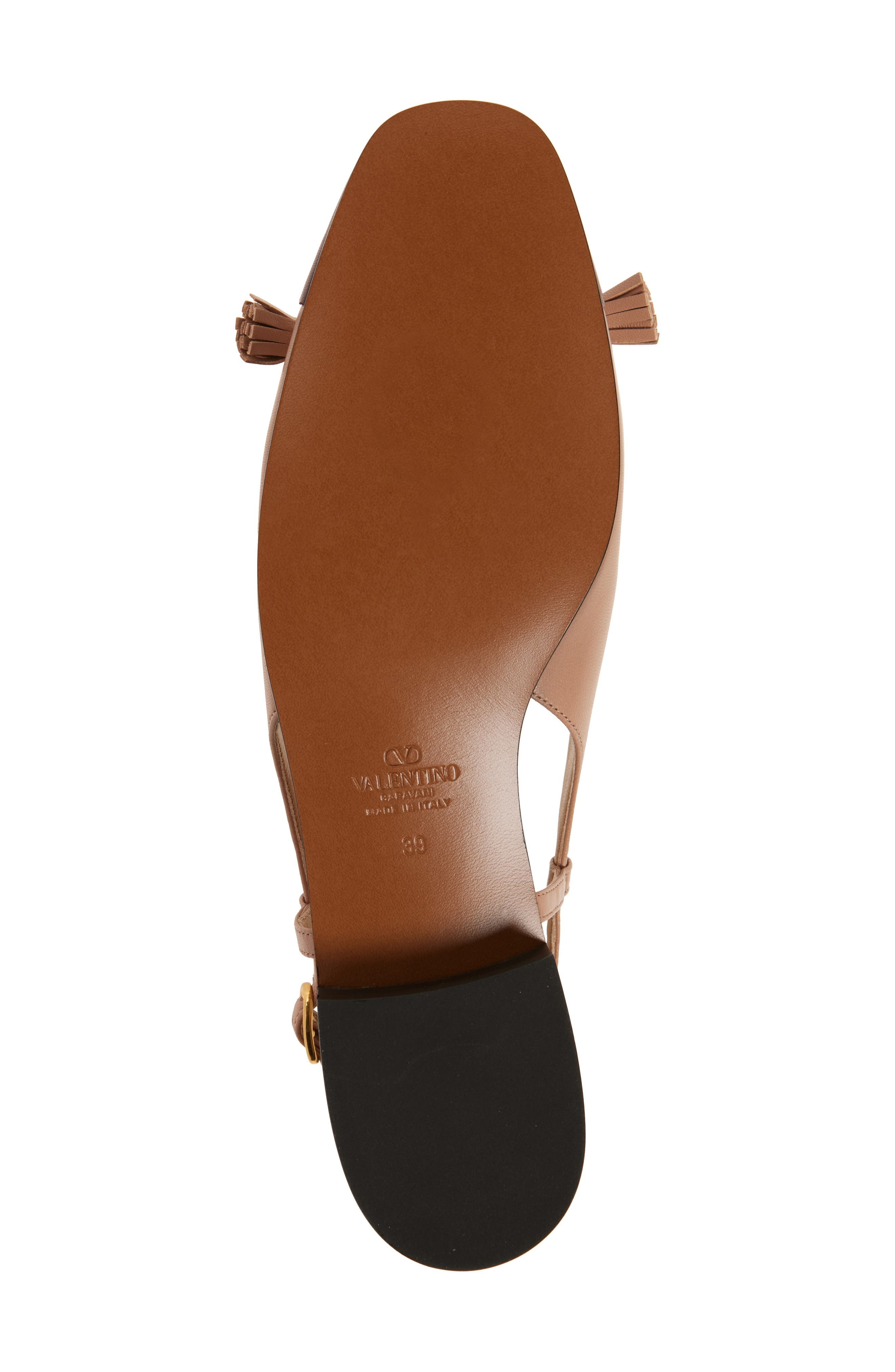 Valentino Garavani VLOGO Two-Tone Slingback Ballet Flat in Rose Cannelle/Dark Garnet at Nordstrom - 6