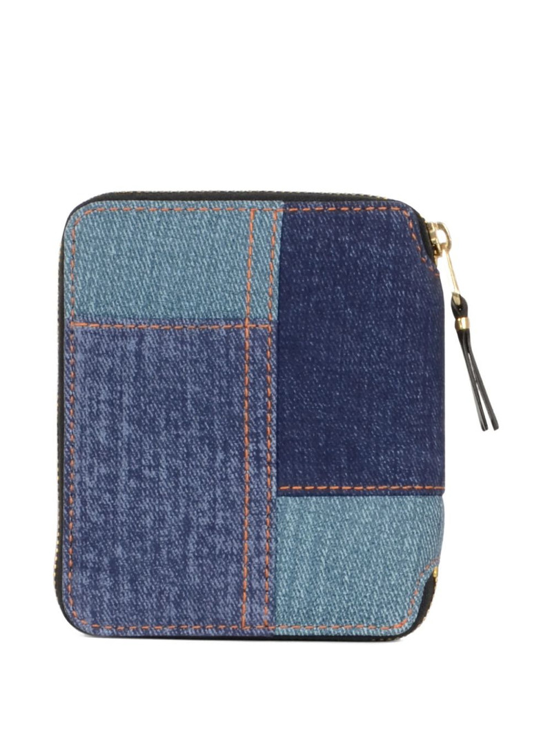 Comme Des Garçons patchwork-denim zip-around wallet outlook