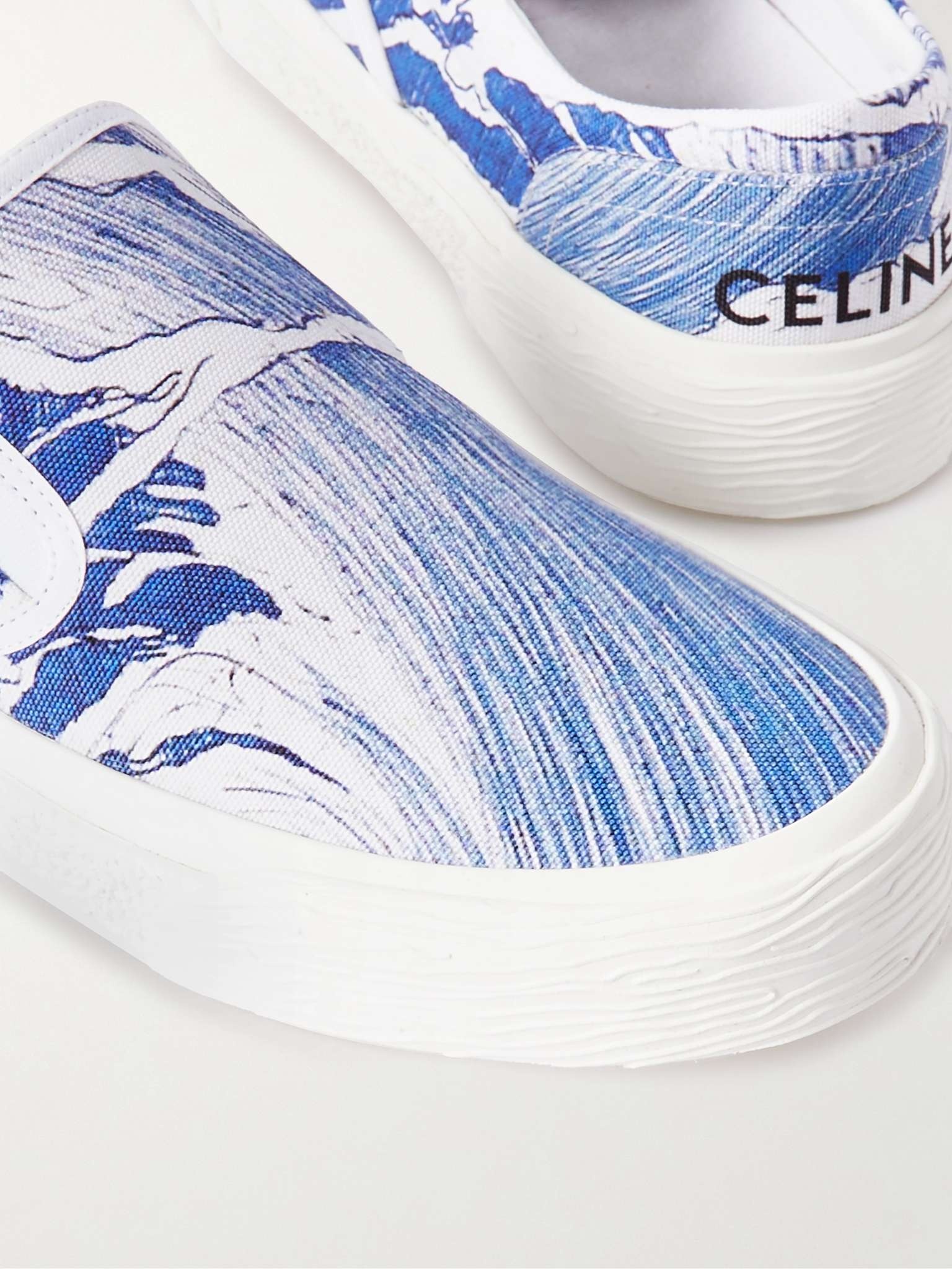 Elliot Waves Printed Canvas Slip-On Sneakers - 6